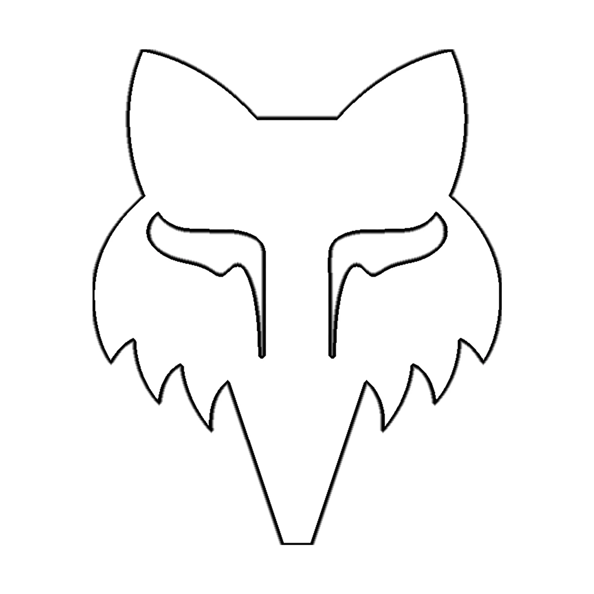 Fox Head 4" Die Cut Sticker - Image 2