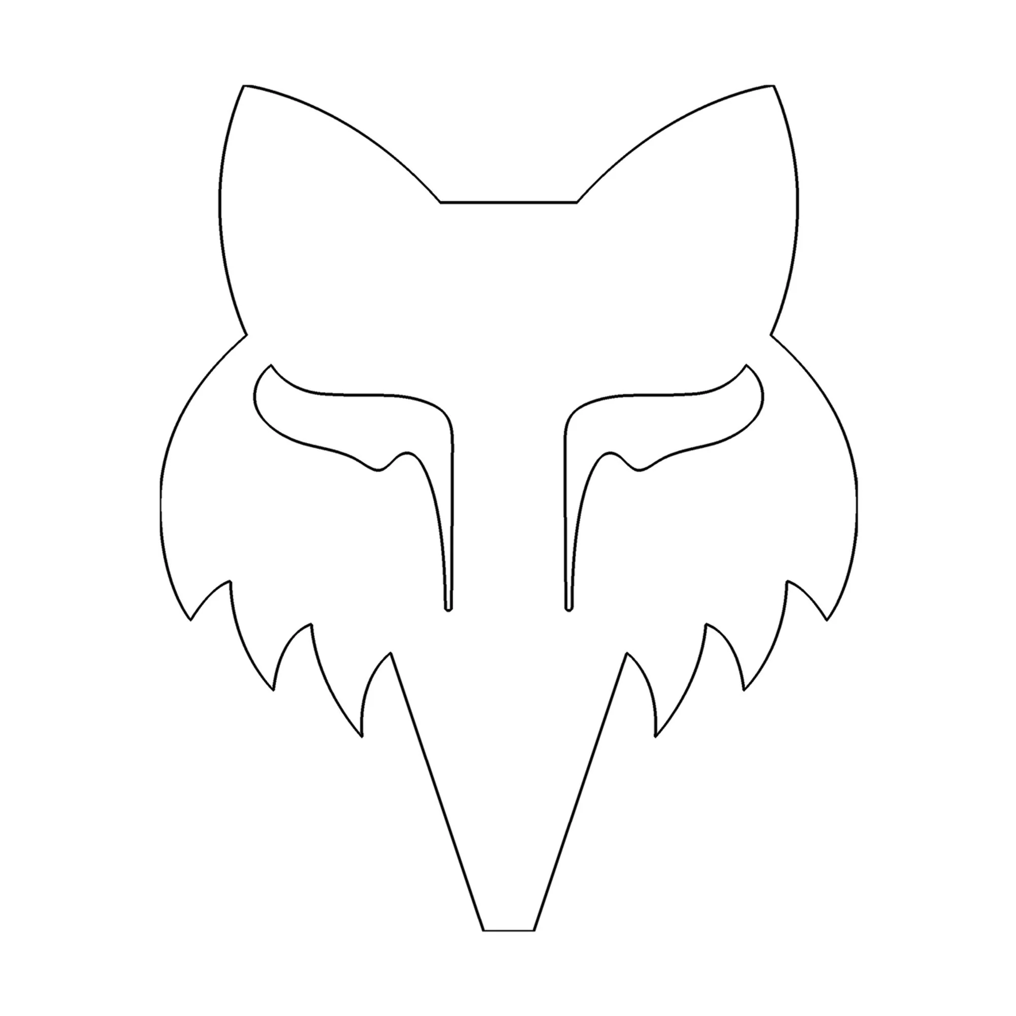 Fox Head 7" Die Cut Sticker - Image 2