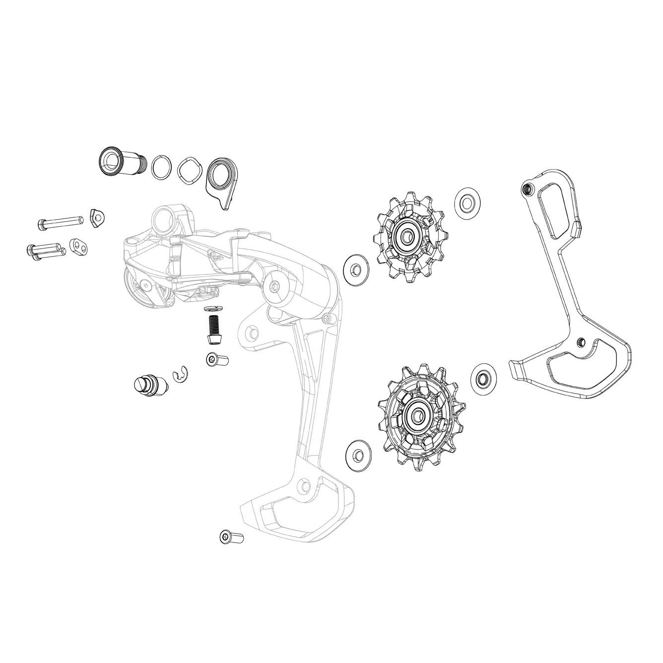 SRAM T-Type Eagle Rear Mech Cage Assembly Kit